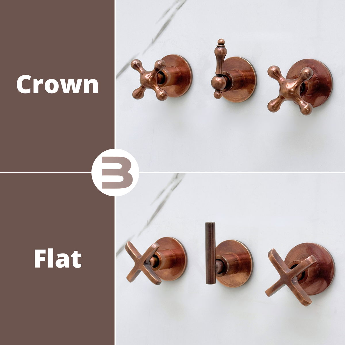 Antique Copper Adjustable Square Rain Shower System with Handheld & Tub Filler — Straight arm (ACCSS-016) — detail view 15