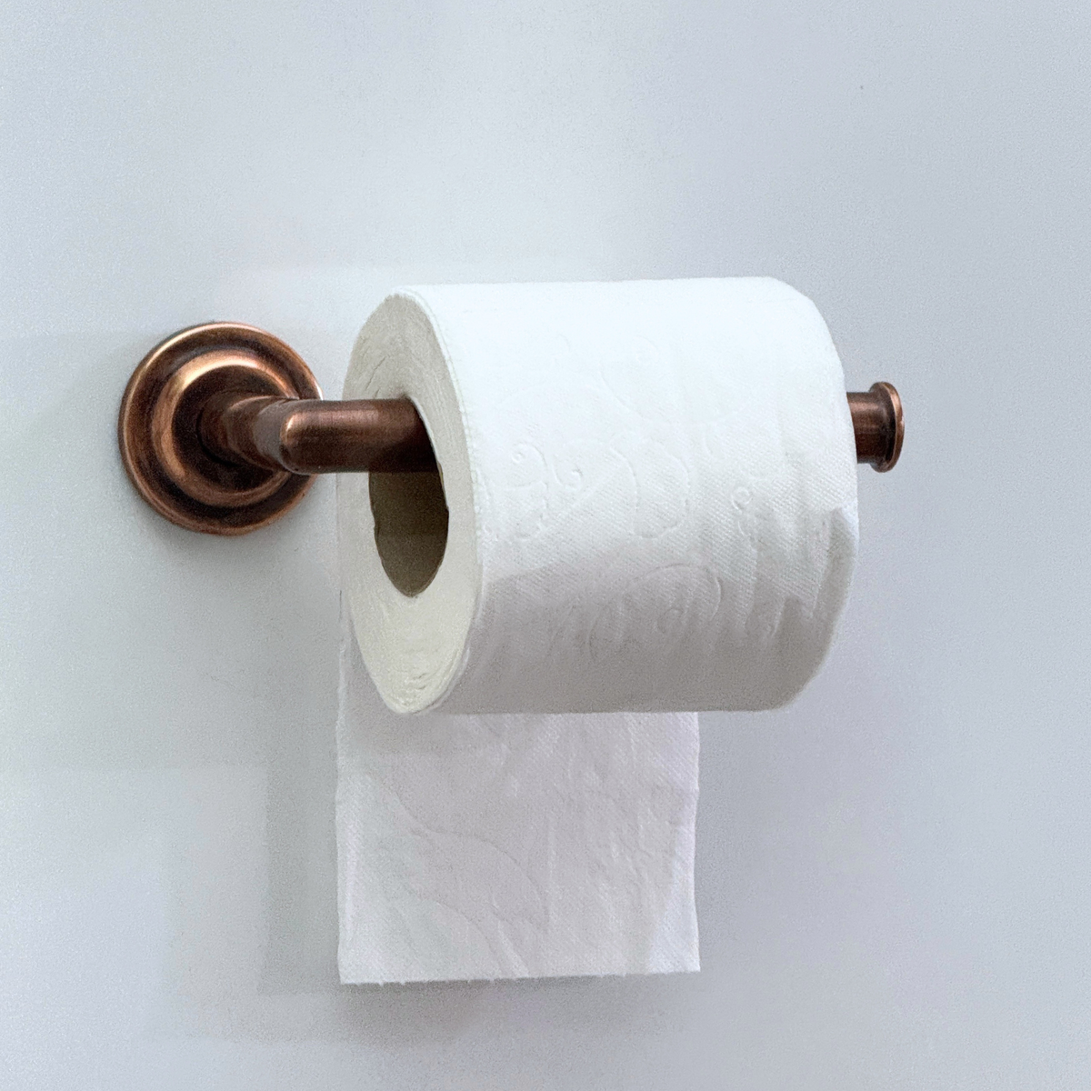 Antique Copper Wall Mount Toilet Paper Holder, Solid Copper Toilet Roll Holder - image 4