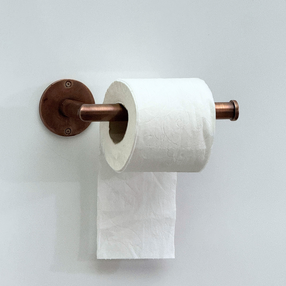 Antique Copper Toilet Paper Holder, Solid Copper Wall Mount Toilet Roll Holder - image 4