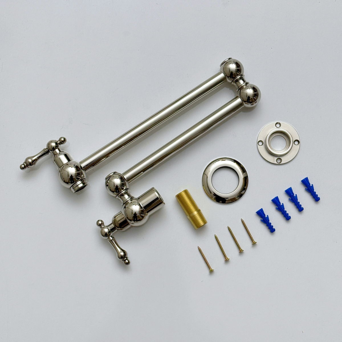 Polished Nickel Pot Filler with Lever Handles – alternate view 12