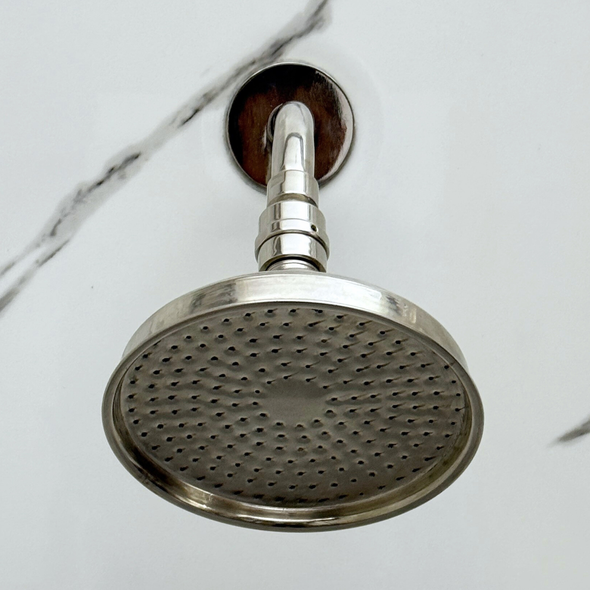 Polished Nickel Rain Shower Head with Short Arm, Adjustable Nickel Shower Head - image 2