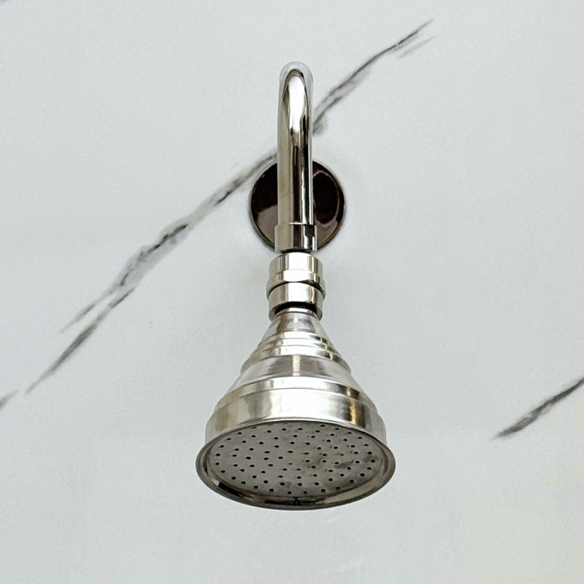 Polished Nickel Rain Shower Head with Straight Arm, Adjustable Nickel Shower Head - image 5