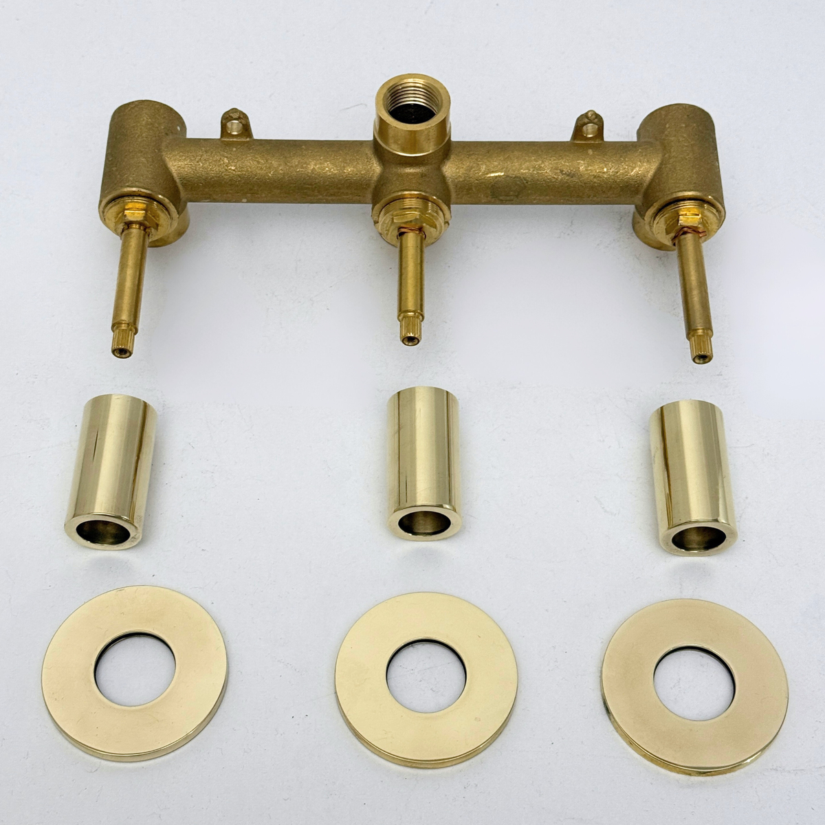 Solid Solid Brass 2 Way Valve, 3 Handles Bathroom Shower Valve - image 4