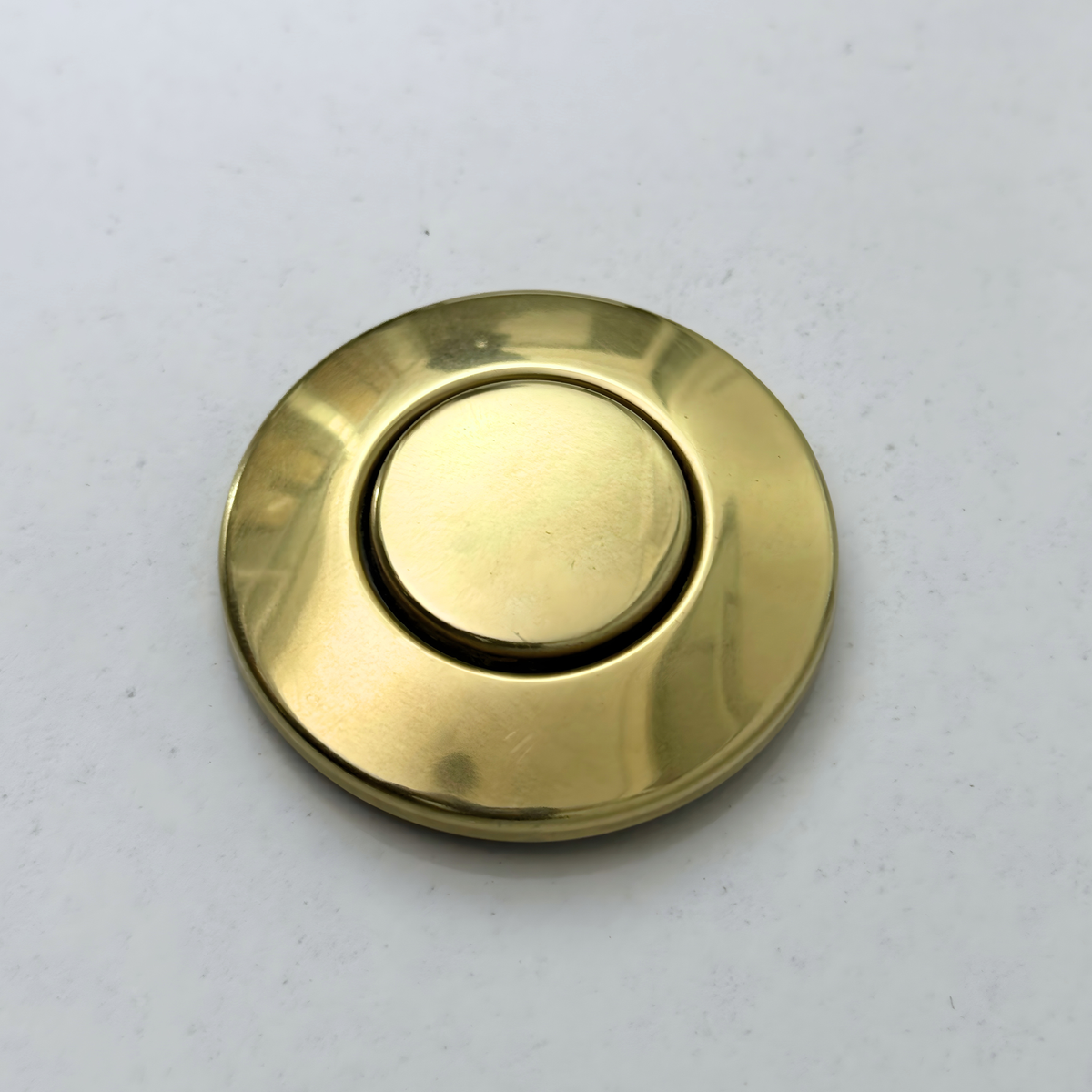 Unlacquered Brass Air Switch Kit, Solid Brass Garbage Disposal Air Switch Button - image 1