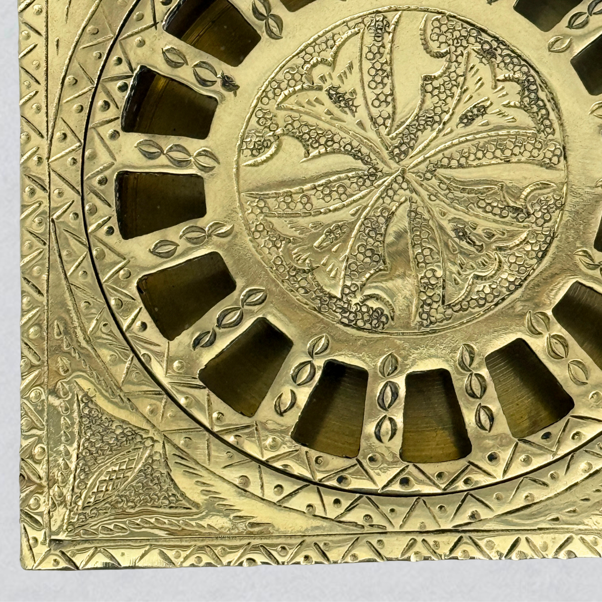 Unlacquered Brass Engraved Shower Drain with Removable Cover, Solid Brass Square Shower Drain - image 3