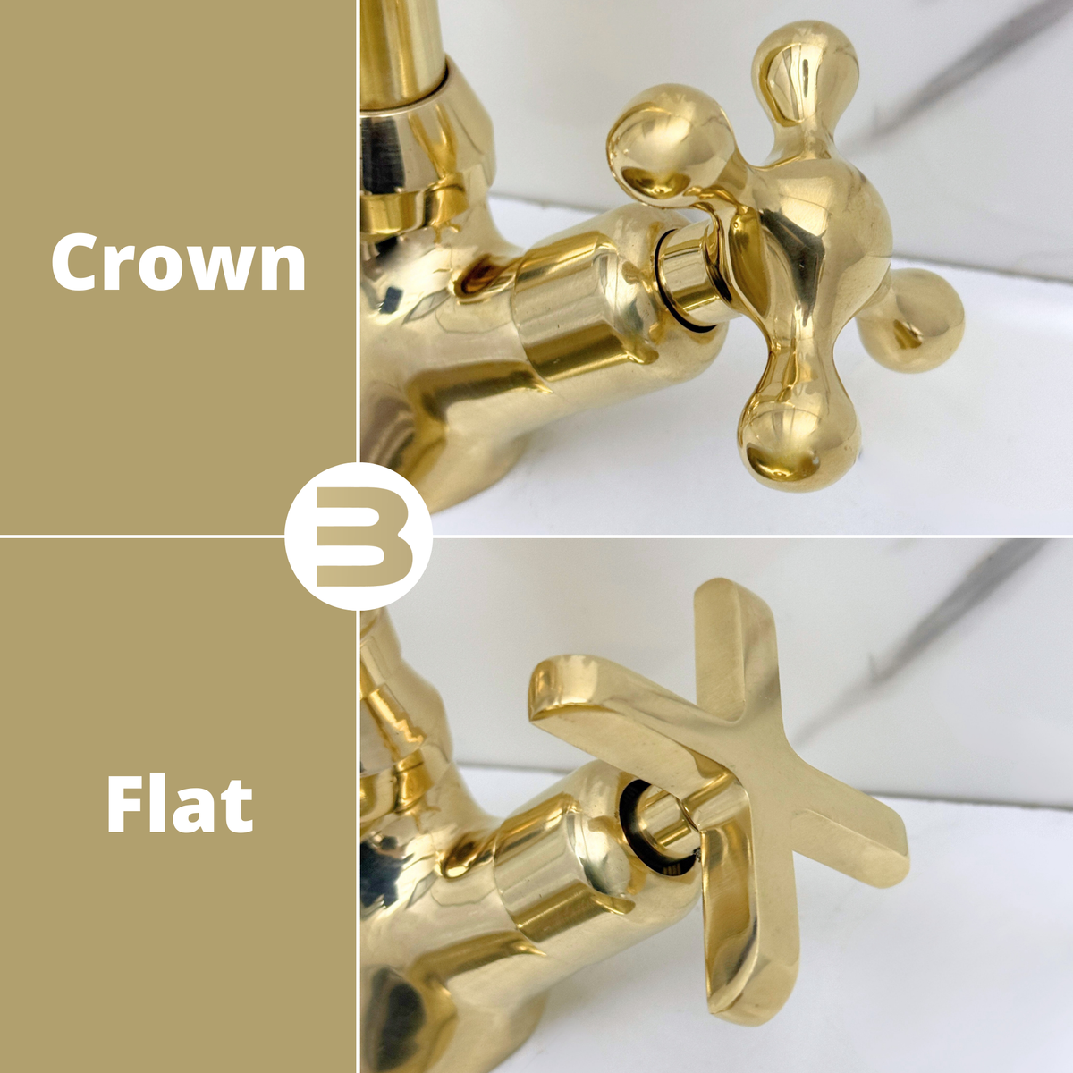 Gooseneck unlacquered brass single-hole faucet, 7" reach with cross handles – alternate view 12