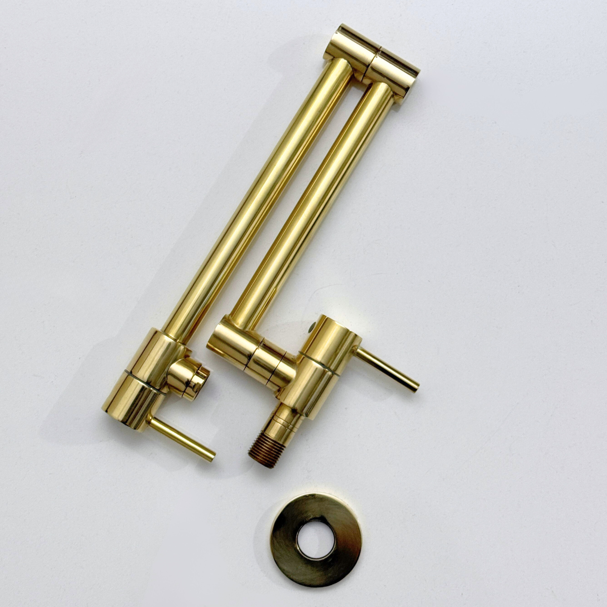 Unlacquered Brass Double-Joint Pot Filler with Lever Handles – alternate view 9