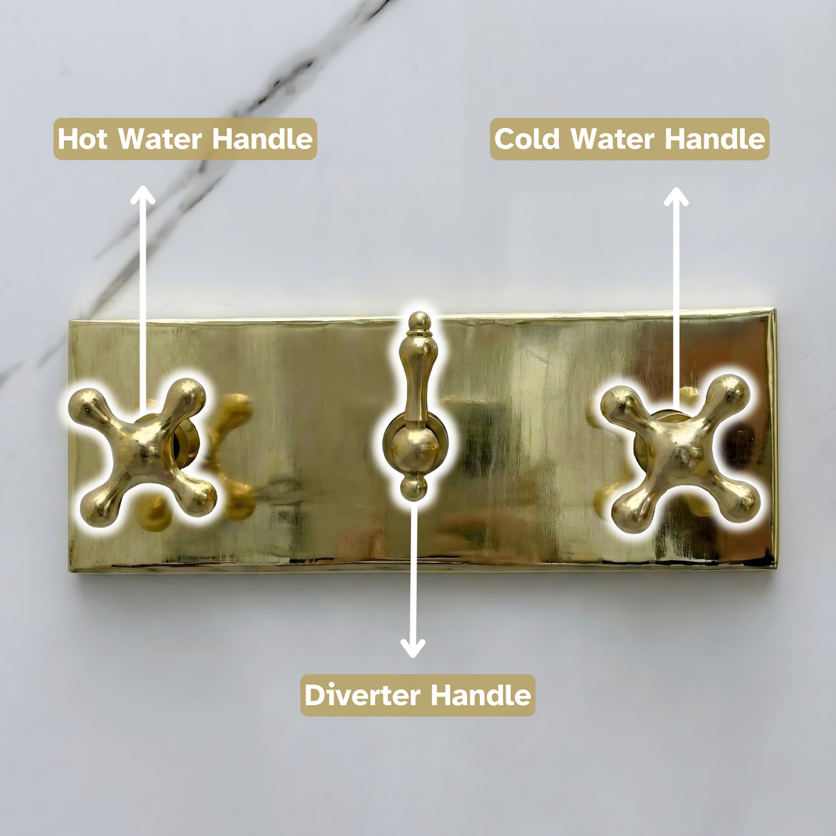 Unlacquered Brass Adjustable Round Rain Shower System with Handheld — Short arm (UBCSS-010) — detail view 11