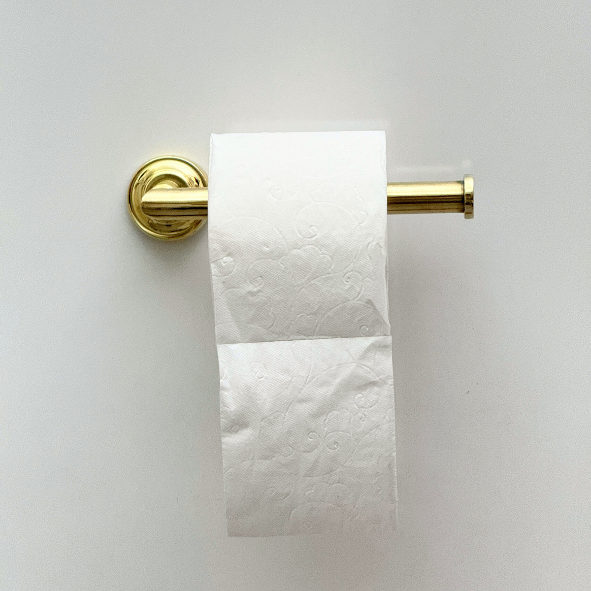 Unlacquered Brass Wall Mount Toilet Paper Holder, Solid Brass Toilet Roll Holder - image 4