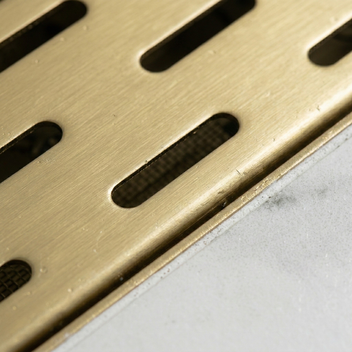 Unlacquered Solid Brass Linear Shower Drain - image 2
