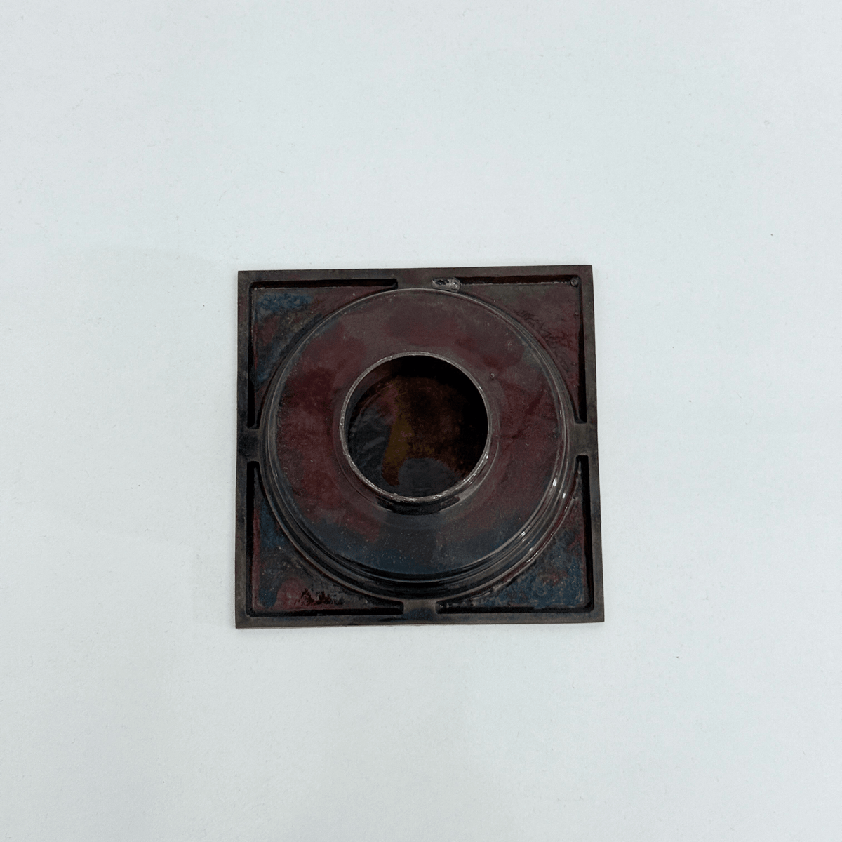 Antique Copper Engraved Shower Drain with Removable Cover, Solid Copper Square Shower Drain - Vintaless