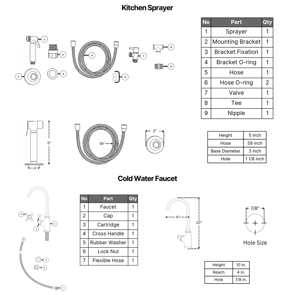 Polished Nickel Bridge Faucet with Cross Handles - Cavendish - Vintaless