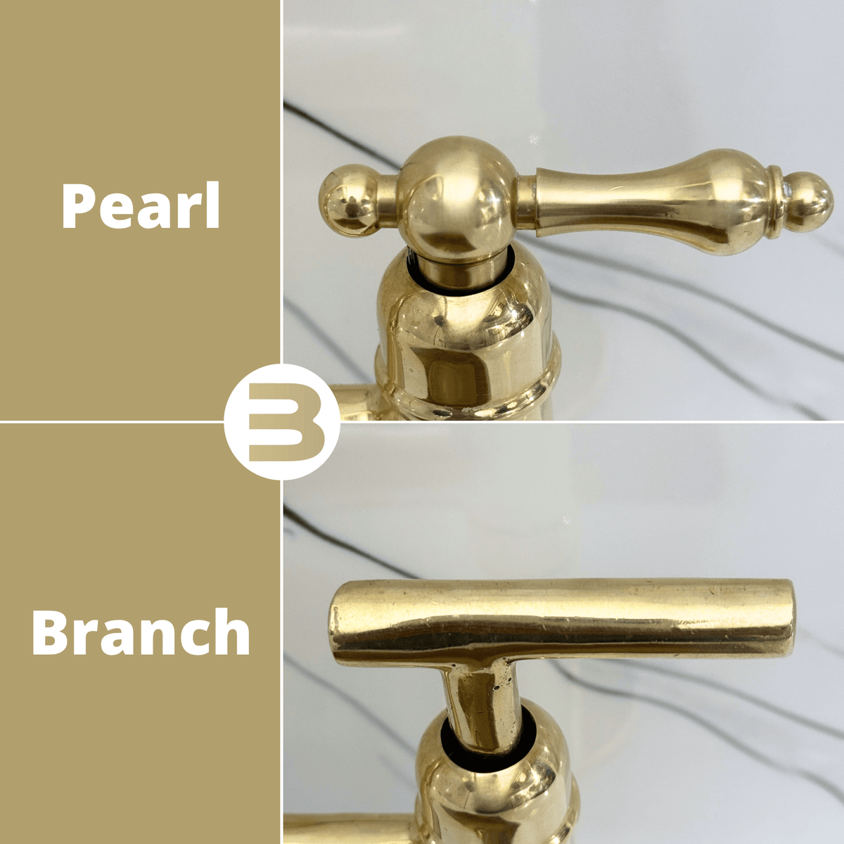 Unlacquered Brass Bridge Faucet with Lever Handles - Somerset - Vintaless