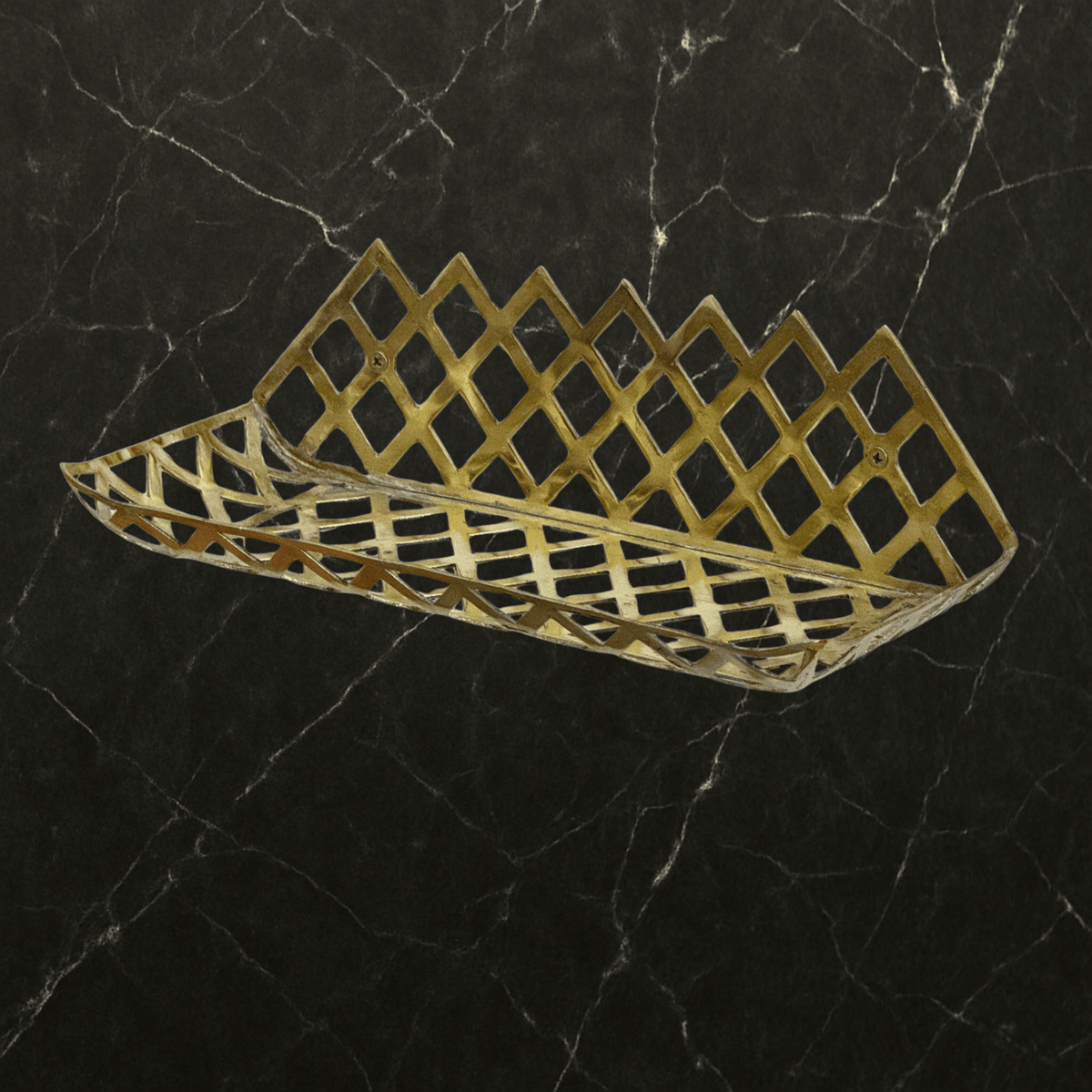 Unlacquered Brass Wall Shelf, Solid Brass Bathroom Shelf, Brass Soap Holder, Bathroom Brass Accessories - Vintaless