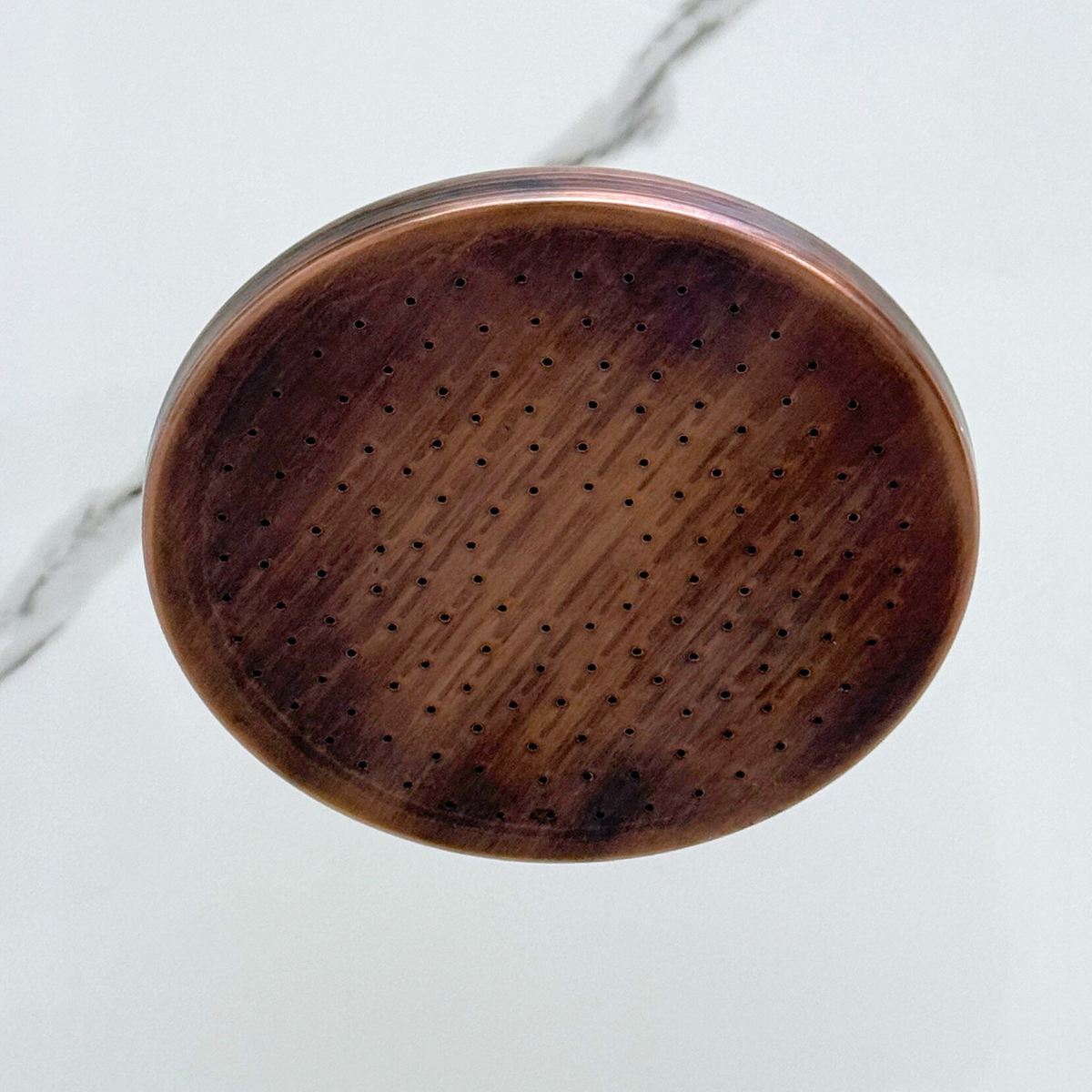 Antique Copper Flat Rain Shower Head with Short Arm, Adjustable Copper Shower Head - image 2