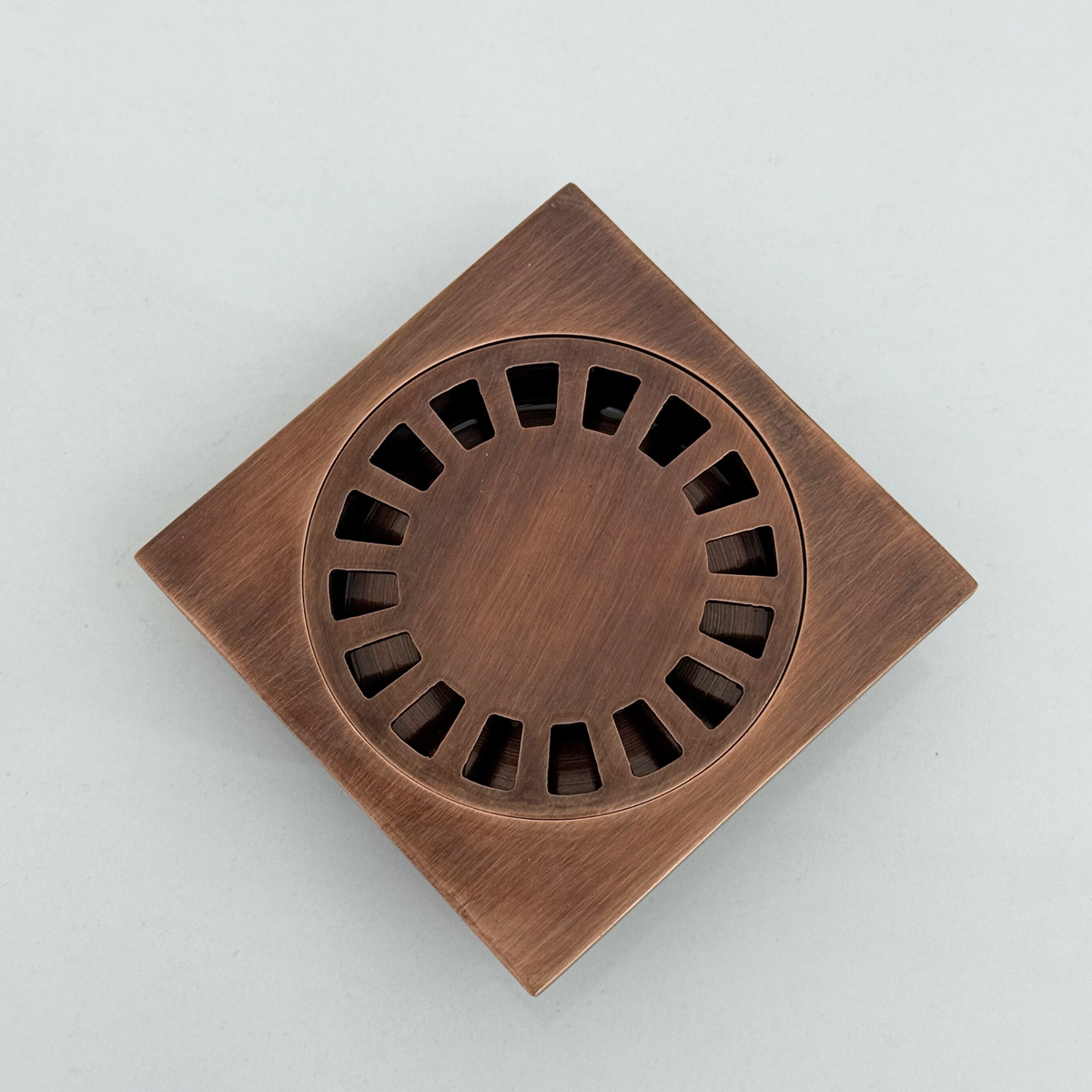 Antique Copper Shower Drain with Removable Cover, Solid Copper Square Shower Drain - image 3