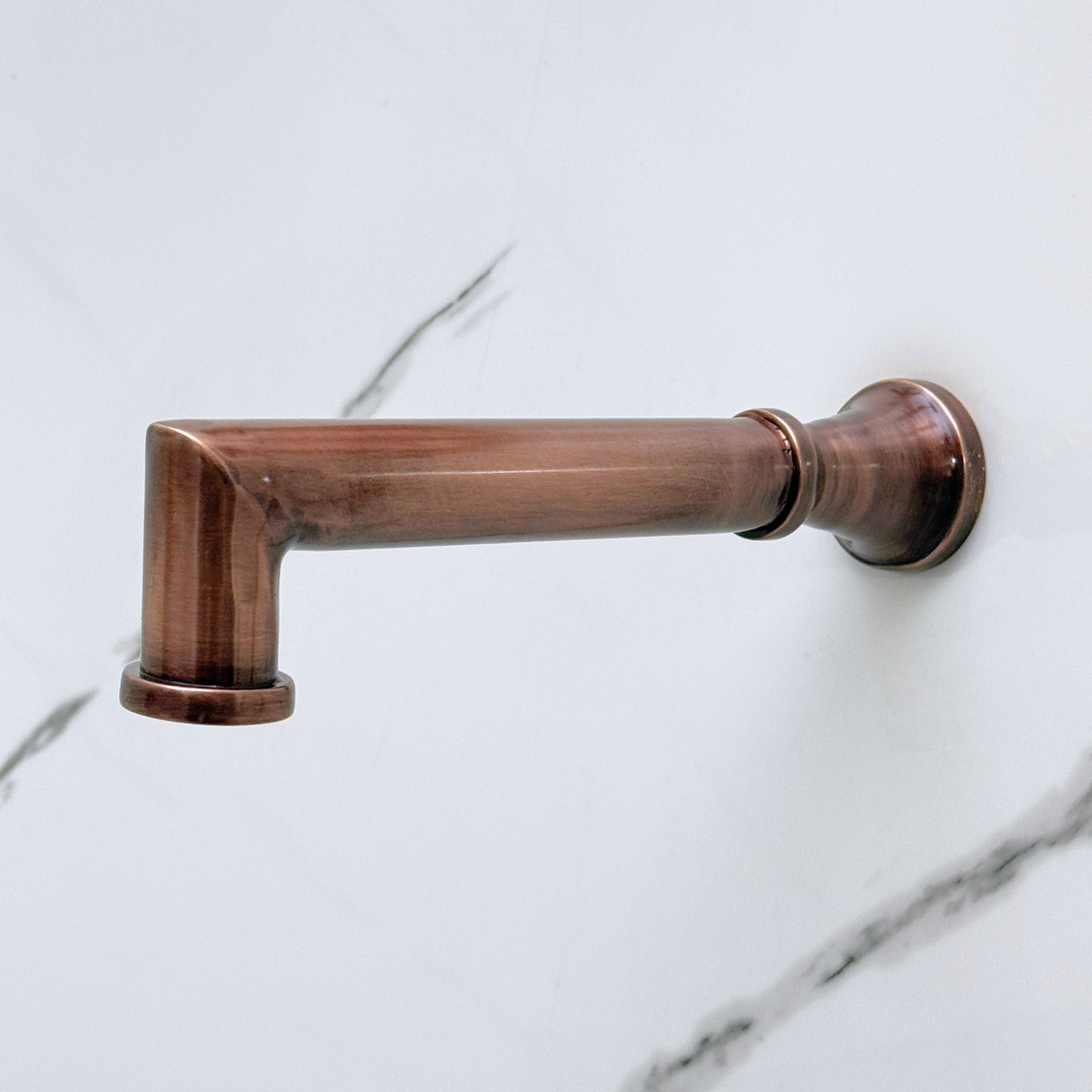 Antique Copper Adjustable Square Rain Shower System with Handheld & Tub Filler — Straight arm (ACCSS-019) — detail view 8