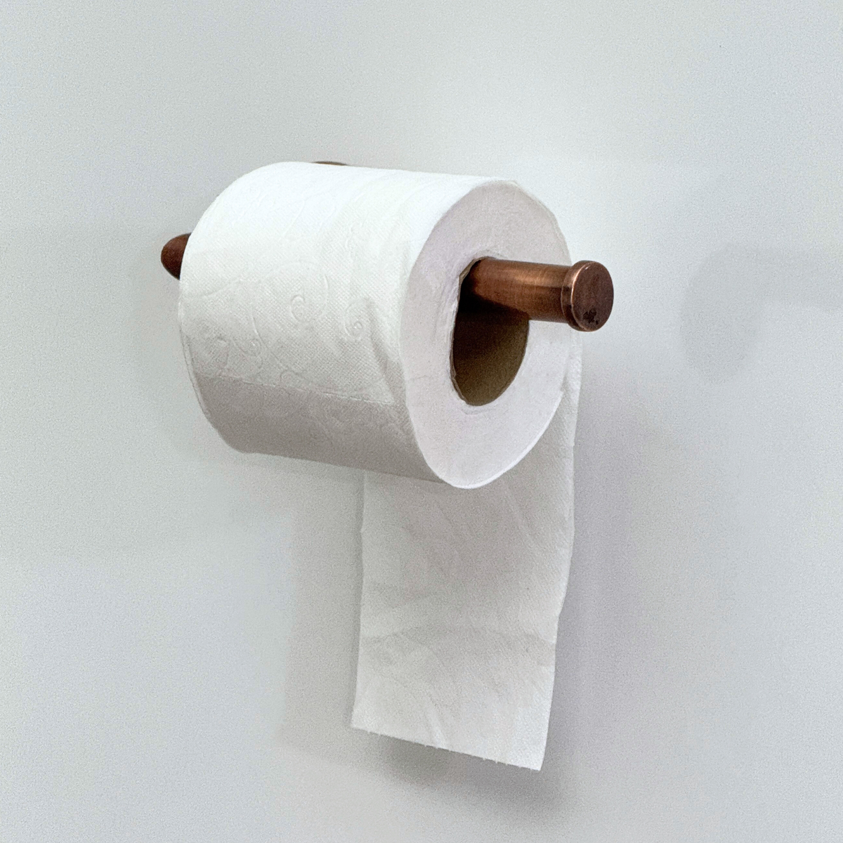 Antique Copper Toilet Paper Holder, Solid Copper Wall Mount Toilet Roll Holder - image 5
