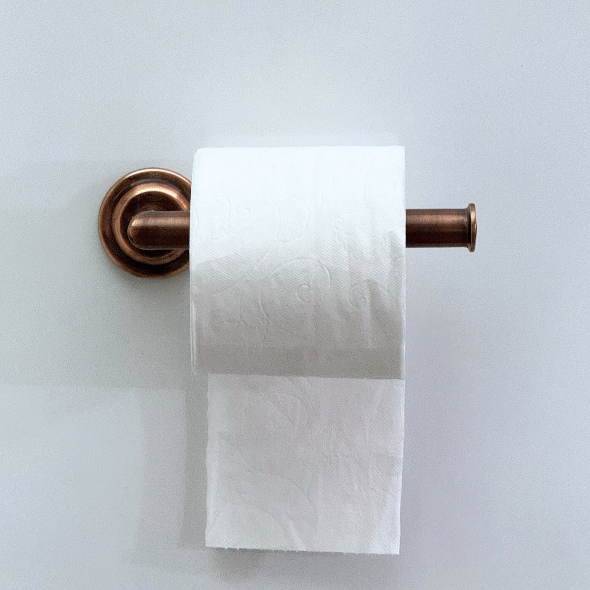 Antique Copper Wall Mount Toilet Paper Holder, Solid Copper Toilet Roll Holder - image 5