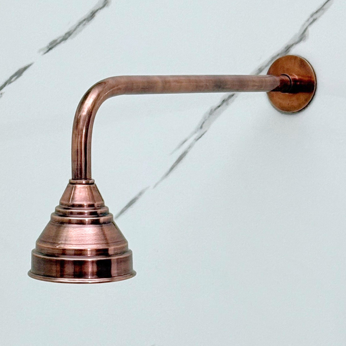 Antique Copper Rain Shower Head with Straight Arm, Adjustable Copper Shower Head - image 5