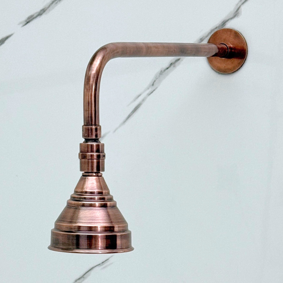 Antique Copper Rain Shower Head with Straight Arm, Adjustable Copper Shower Head - image 6