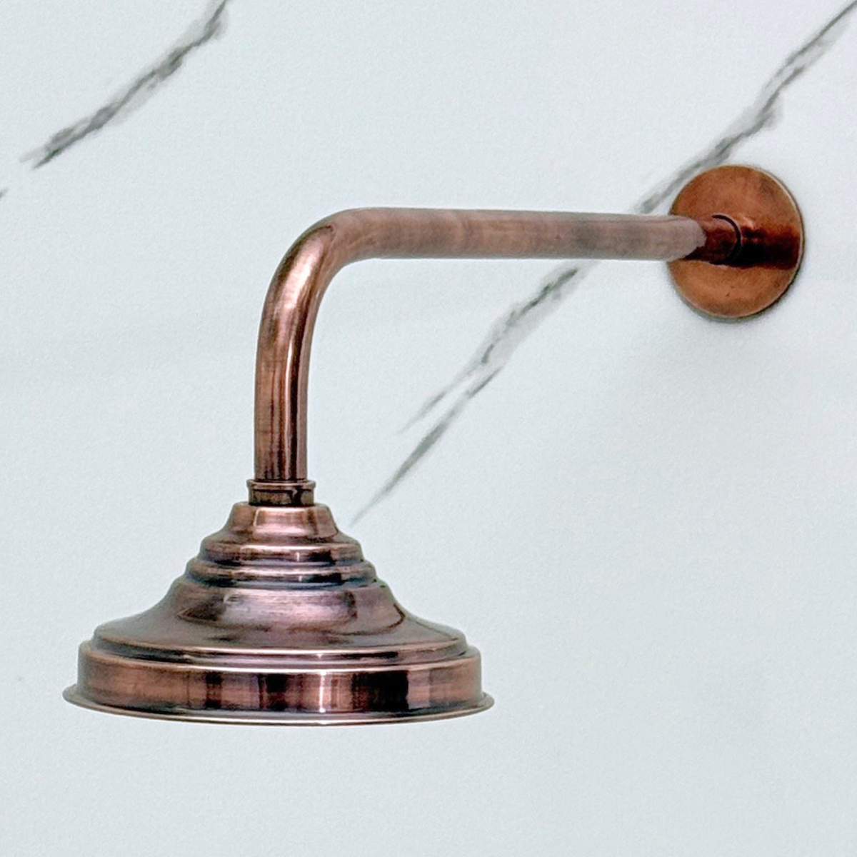 Antique Copper Rain Shower Head with Straight Arm, Adjustable Copper Shower Head - image 7