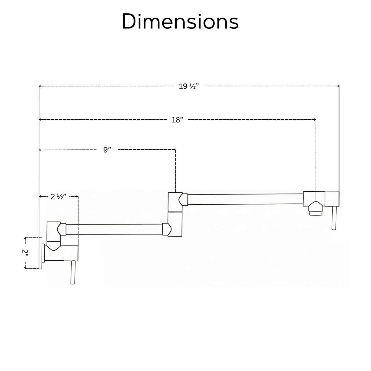 Polished Nickel Wall-Mount Pot Filler – alternate view 9