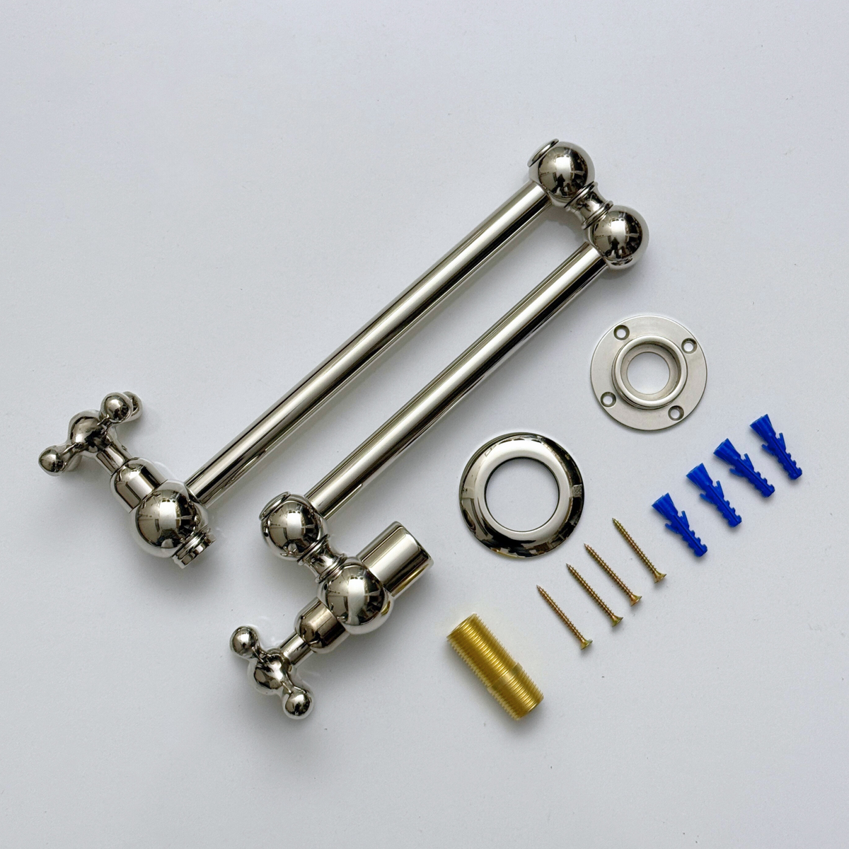 Polished Nickel Pot Filler with Cross Handles – alternate view 13