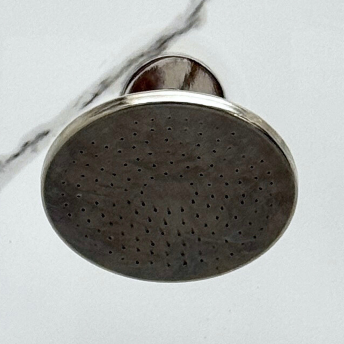 Polished Nickel Flat Rain Shower Head with Short Arm, Adjustable Nickel Shower Head - image 2