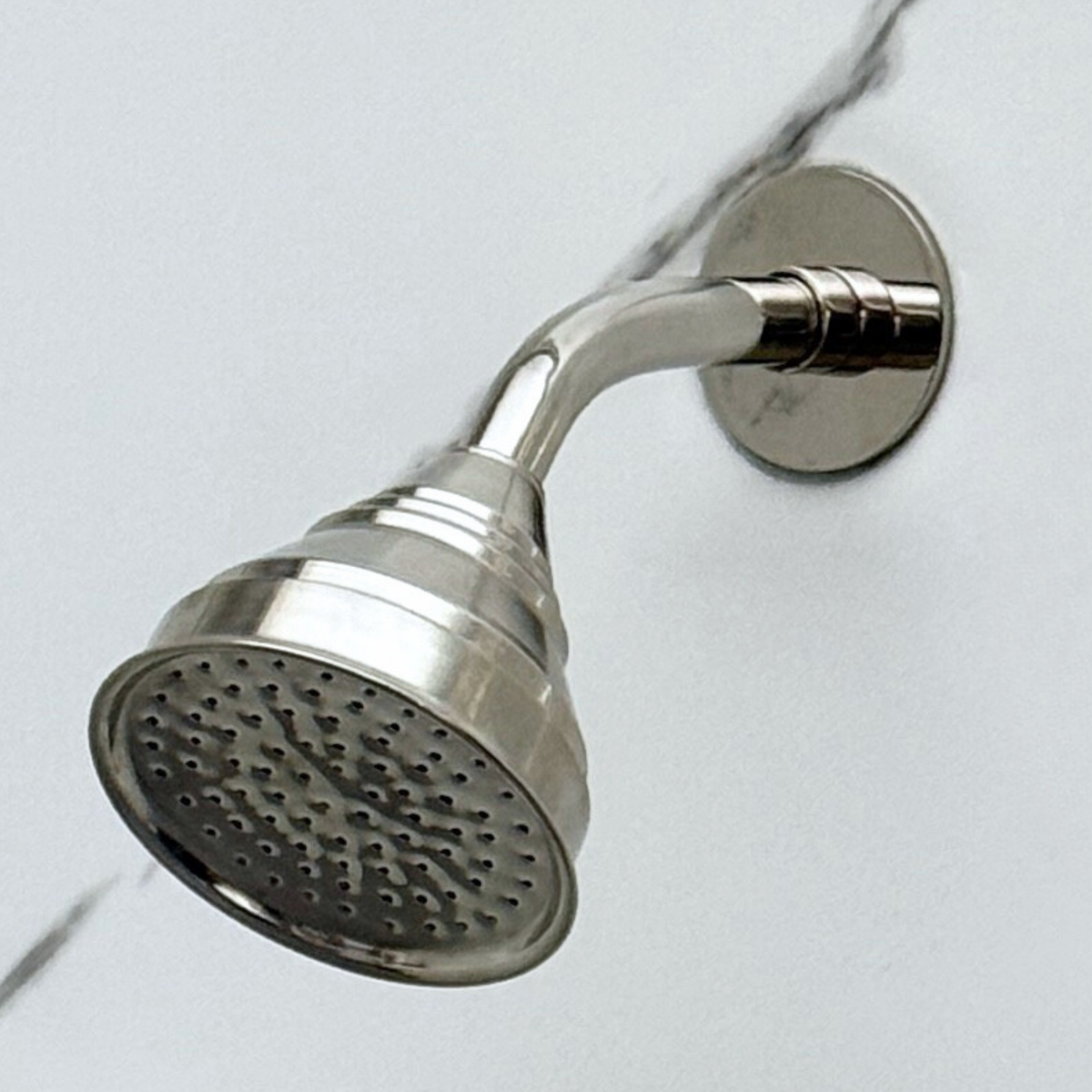 Polished Nickel Rain Shower Head with Short Arm, Adjustable Nickel Shower Head - image 6