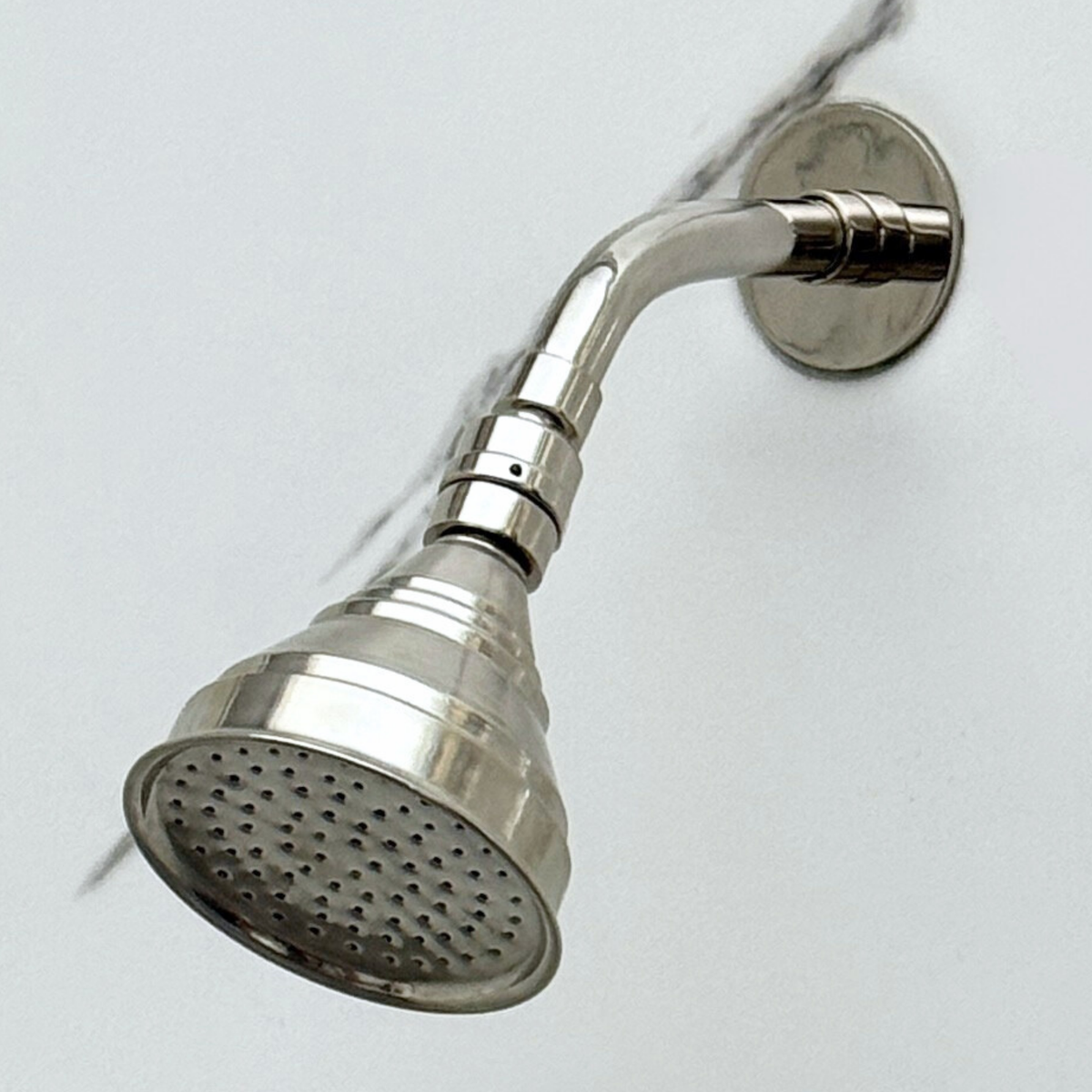 Polished Nickel Rain Shower Head with Short Arm, Adjustable Nickel Shower Head - image 4