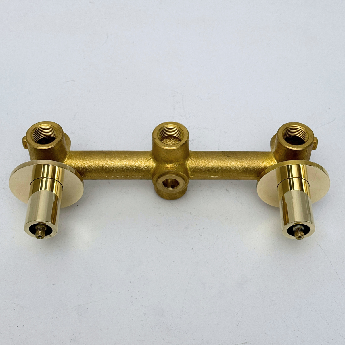 Solid Solid Brass 1 Way Valve, 2 Handles Bathroom Shower Valve - image 1