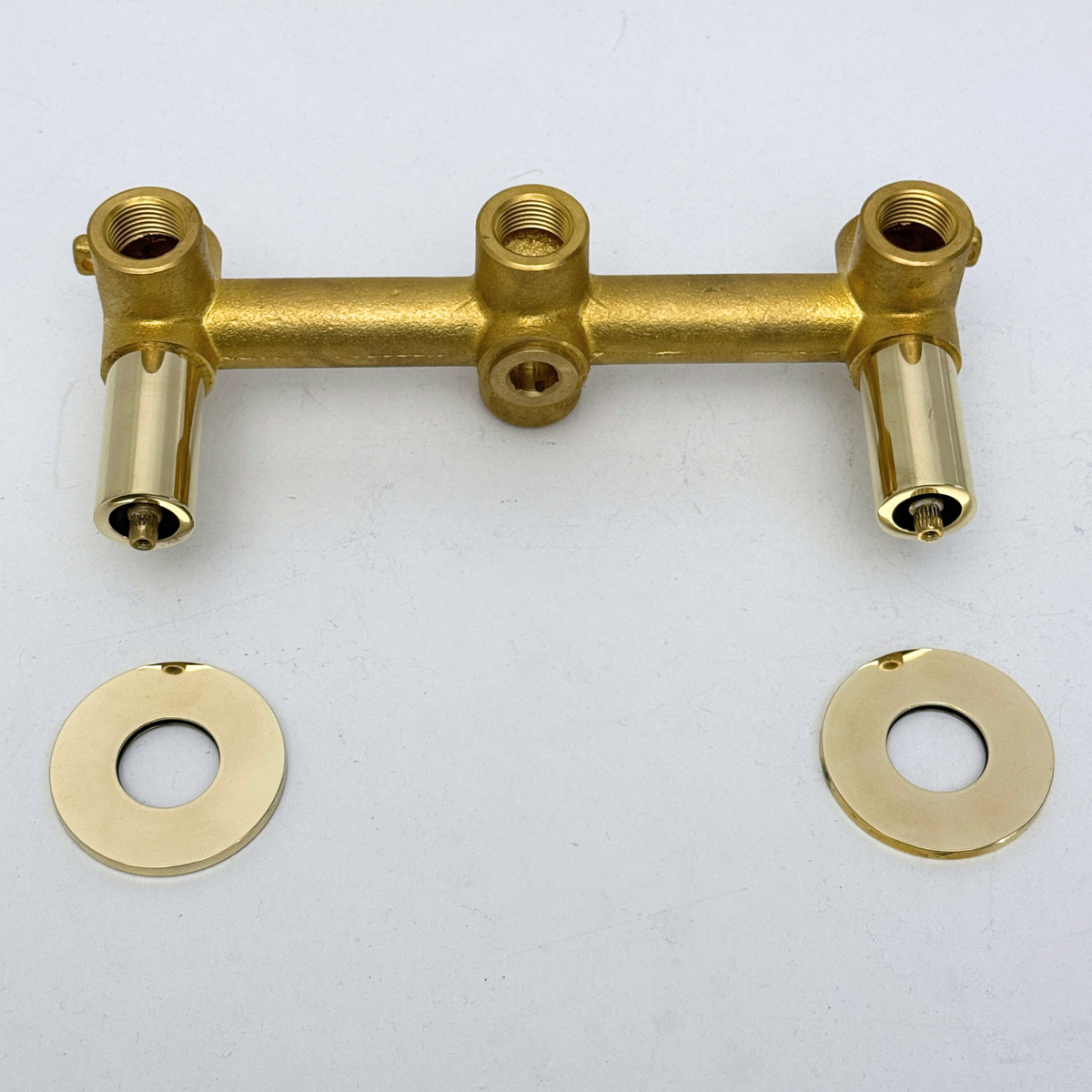 Solid Solid Brass 1 Way Valve, 2 Handles Bathroom Shower Valve - image 3