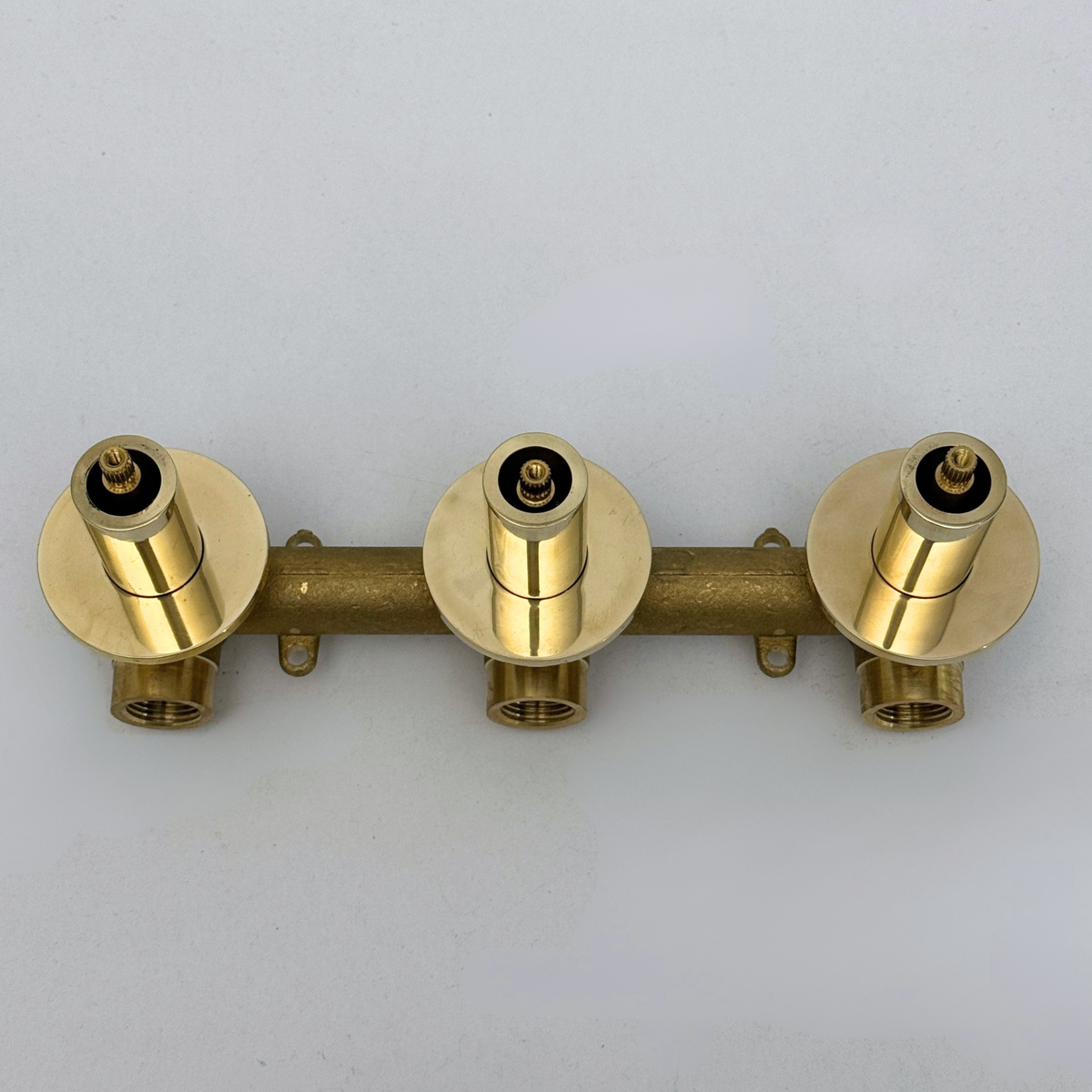 Solid Solid Brass 2 Way Valve, 3 Handles Bathroom Shower Valve - image 1
