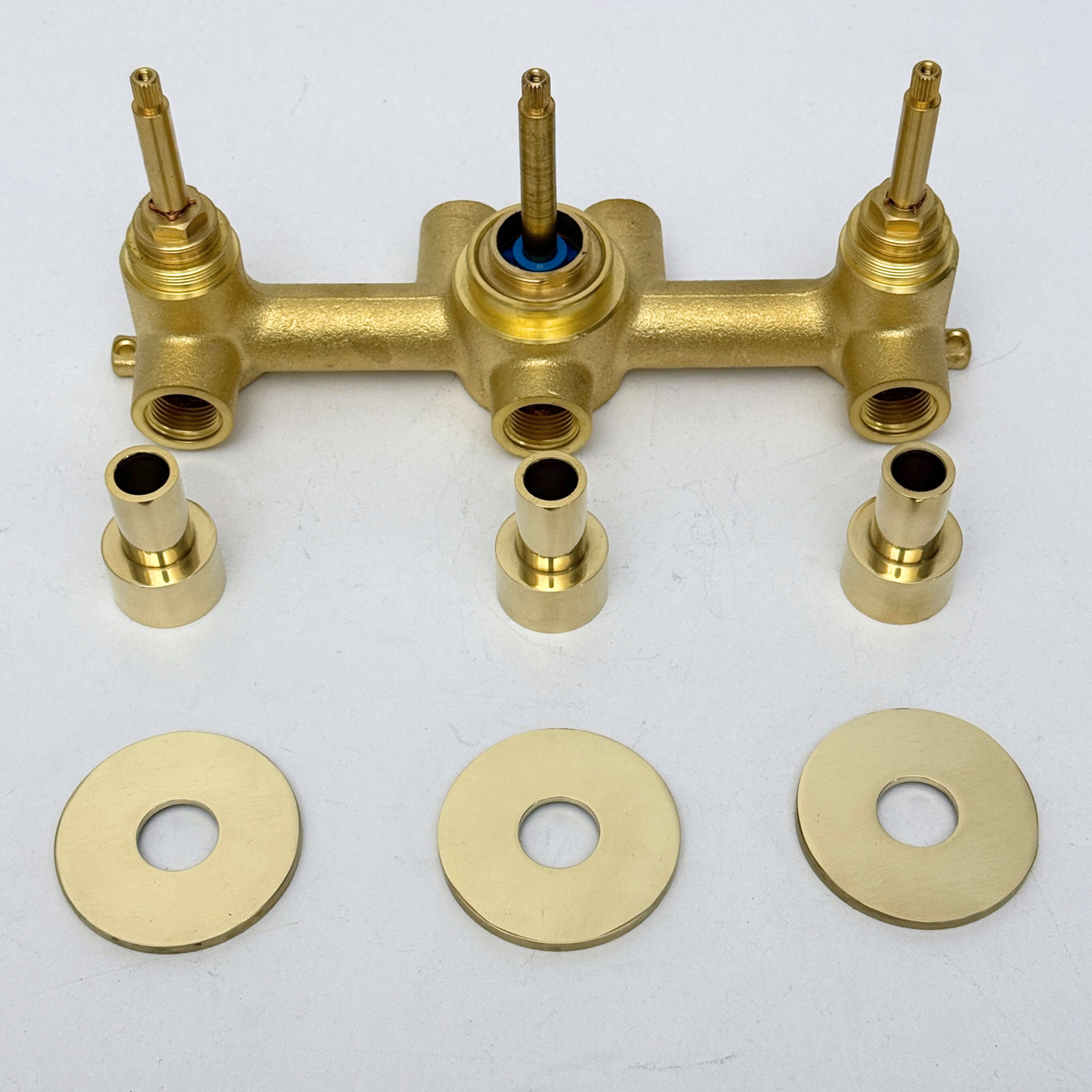 Solid Solid Brass 3 Way Valve, 3 Handles Bathroom Shower Valve - image 3