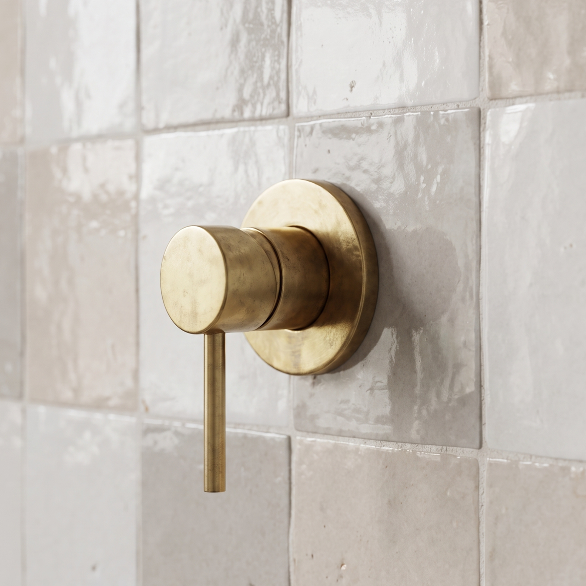 Unlacquered Brass Dome Rain Shower System with Straight arm