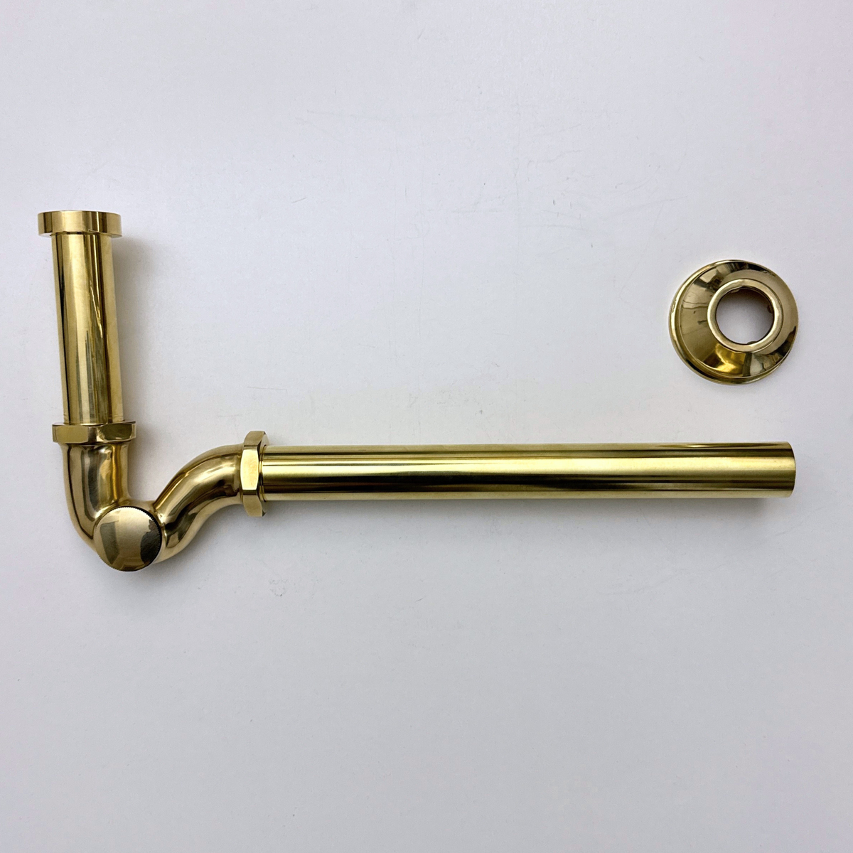 Unlacquered Brass P-Trap Drain Pipe - image 2