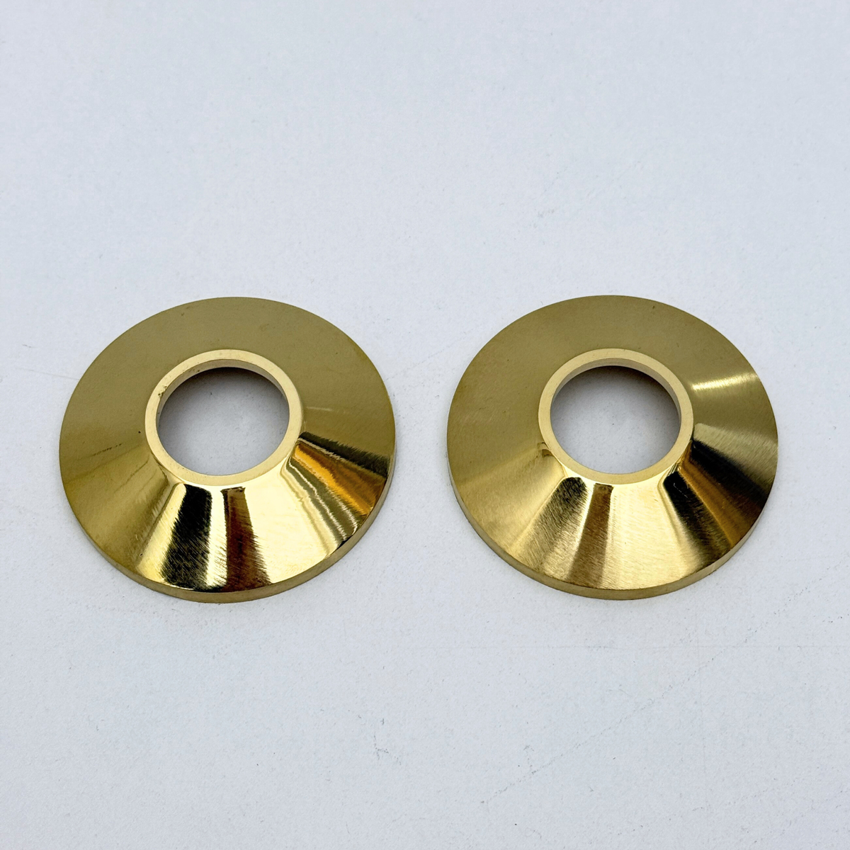 Unlacquered Brass Face Plates for Wall Mount Faucets, Solid Brass Round Escutcheons - image 1
