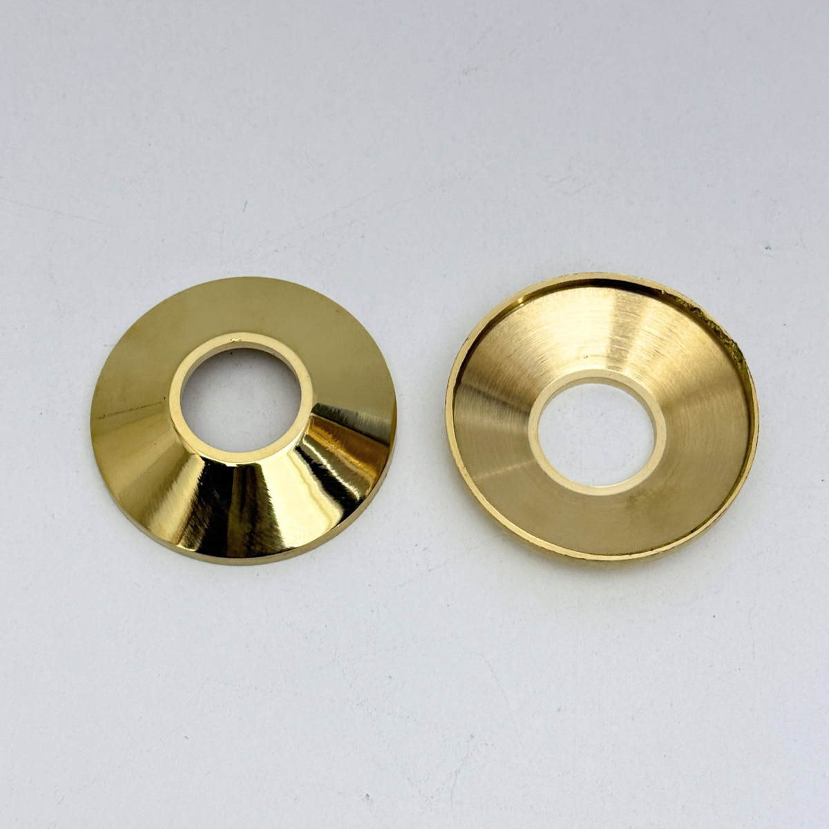 Unlacquered Brass Face Plates for Wall Mount Faucets, Solid Brass Round Escutcheons - image 2