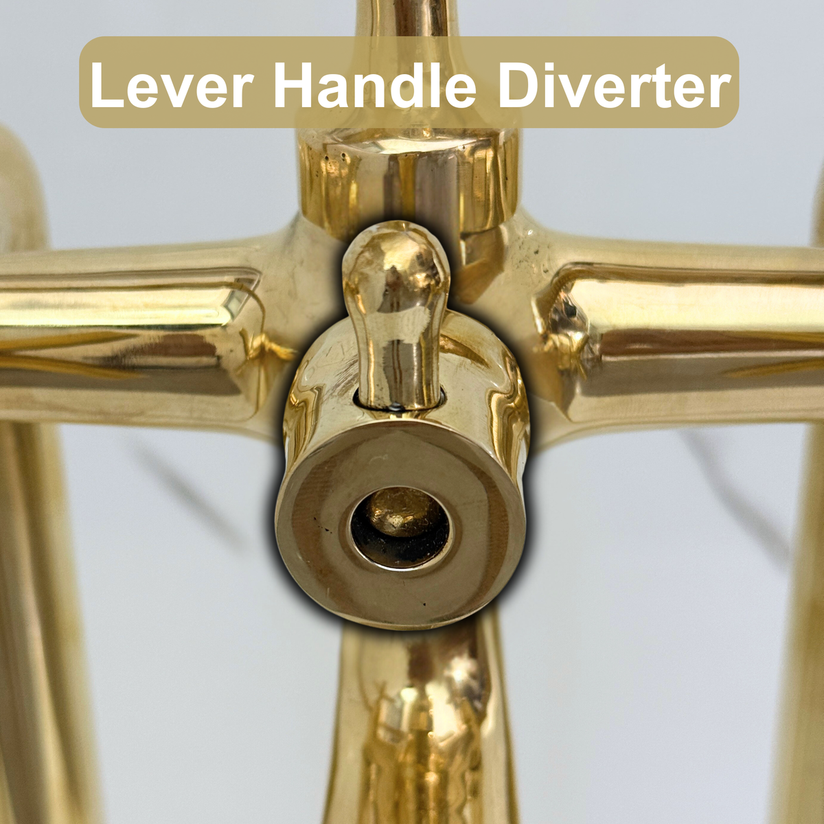 Unlacquered Brass Freestanding Tub Filler with Handheld Shower - image 9