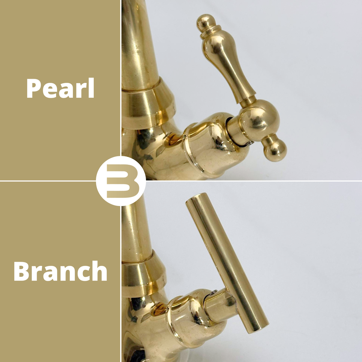 Gooseneck unlacquered brass single-hole faucet, 7" reach with lever handles – alternate view 9
