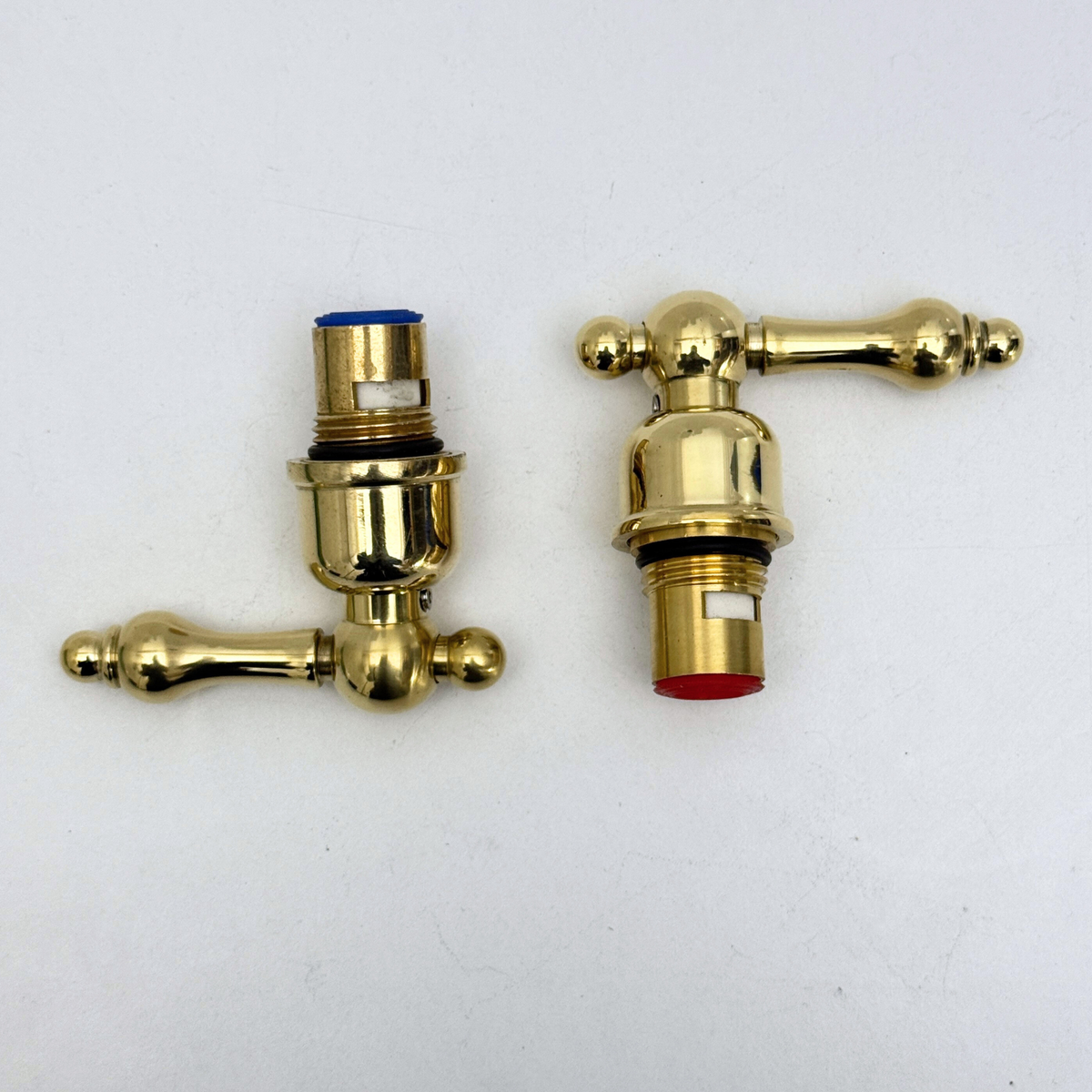 Unlacquered Brass Lever Handles with Cartridge, Solid Brass Lever Handles for Brass Fixtures - image 2