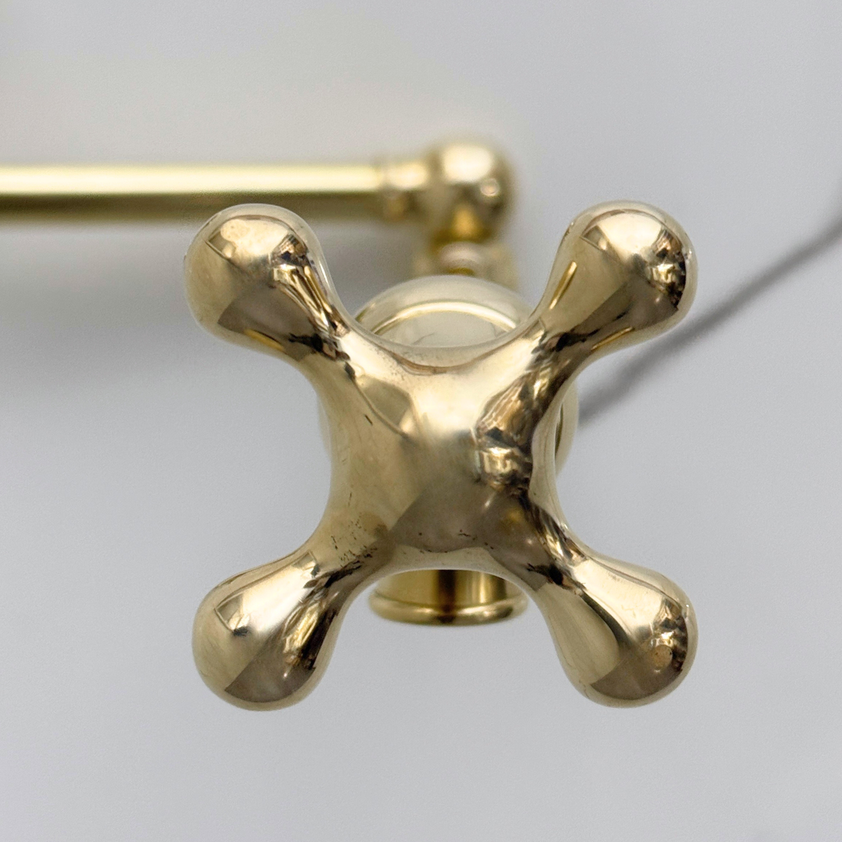 Unlacquered Brass Pot Filler with Cross Handles – alternate view 6