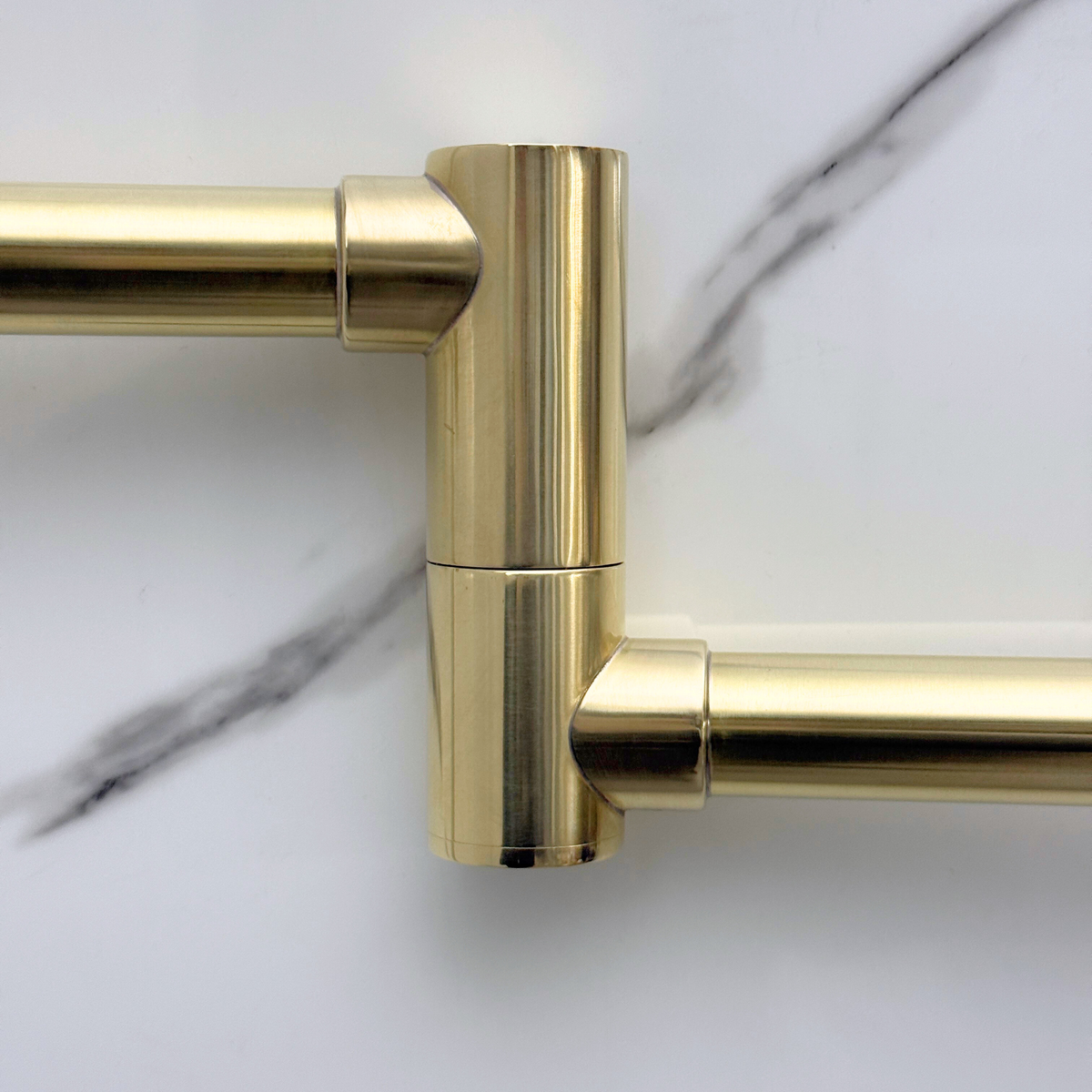 Unlacquered Brass Folding Pot Filler with Lever Handles – alternate view 4