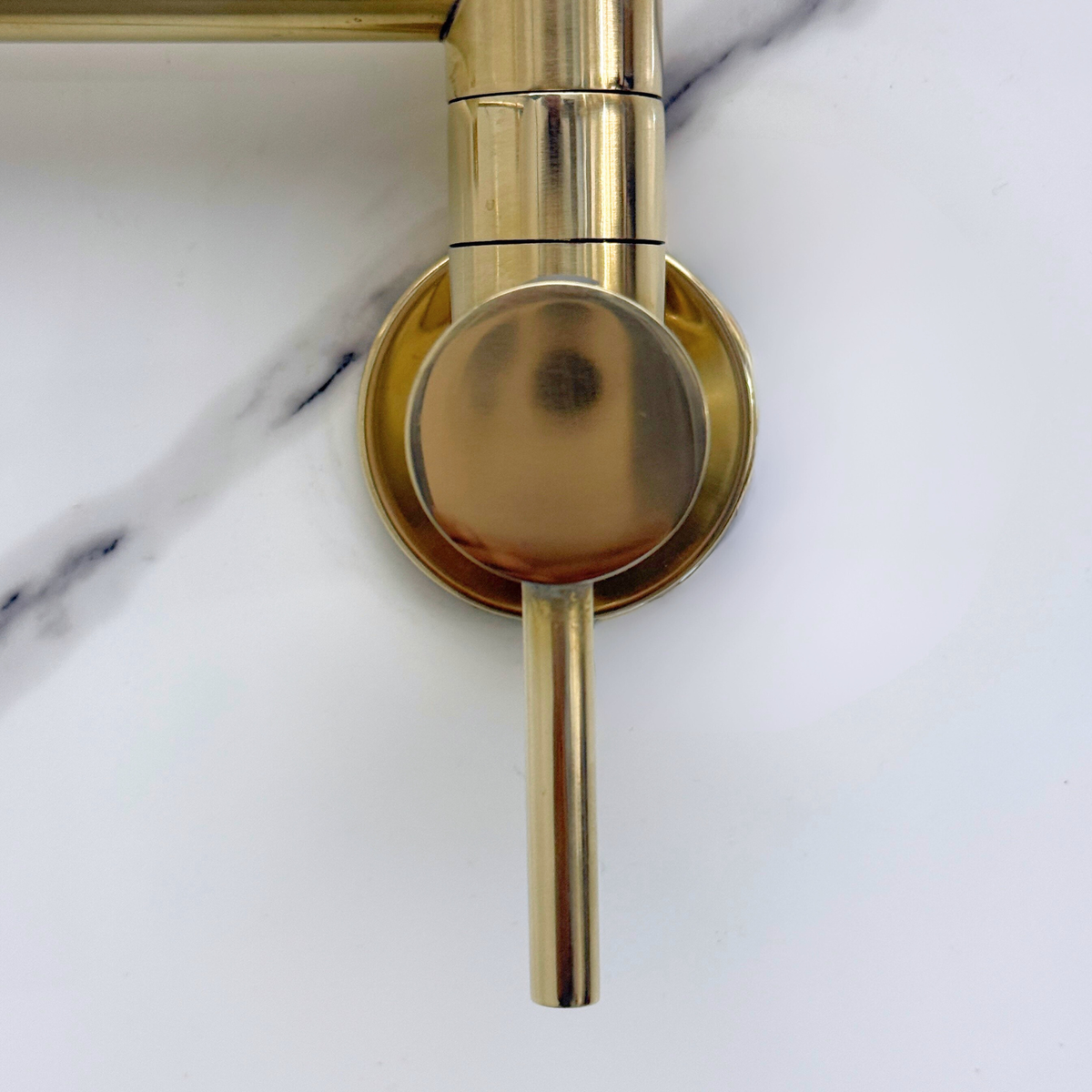 Unlacquered Brass Double-Joint Pot Filler with Lever Handles – alternate view 8