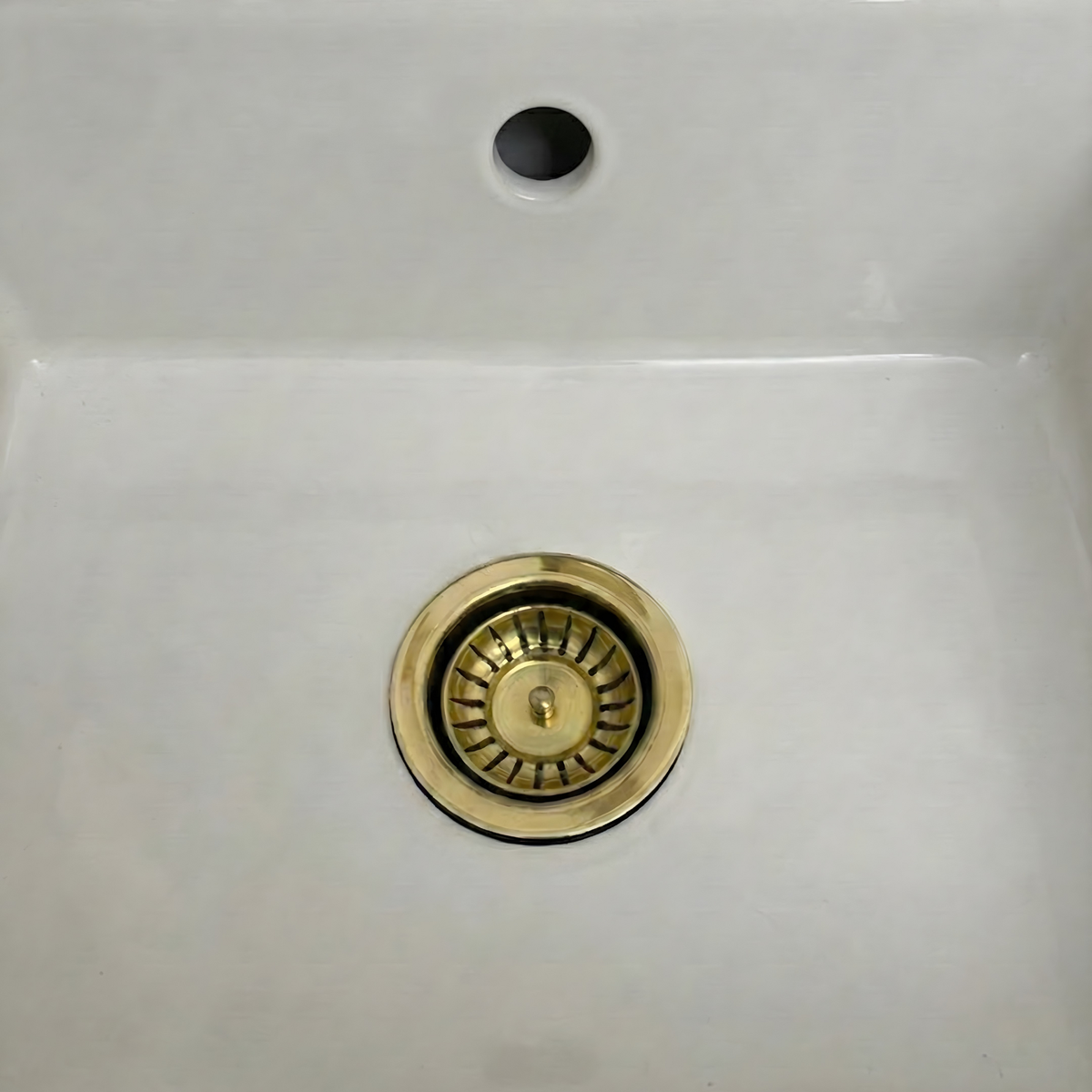 Unlacquered Brass Sink Strainer, Solid Brass Kitchen Sink Strainer - image 3