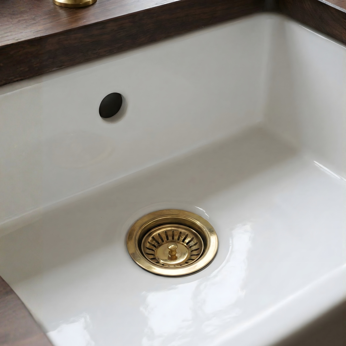 Unlacquered Brass Sink Strainer, Solid Brass Kitchen Sink Strainer - image 4