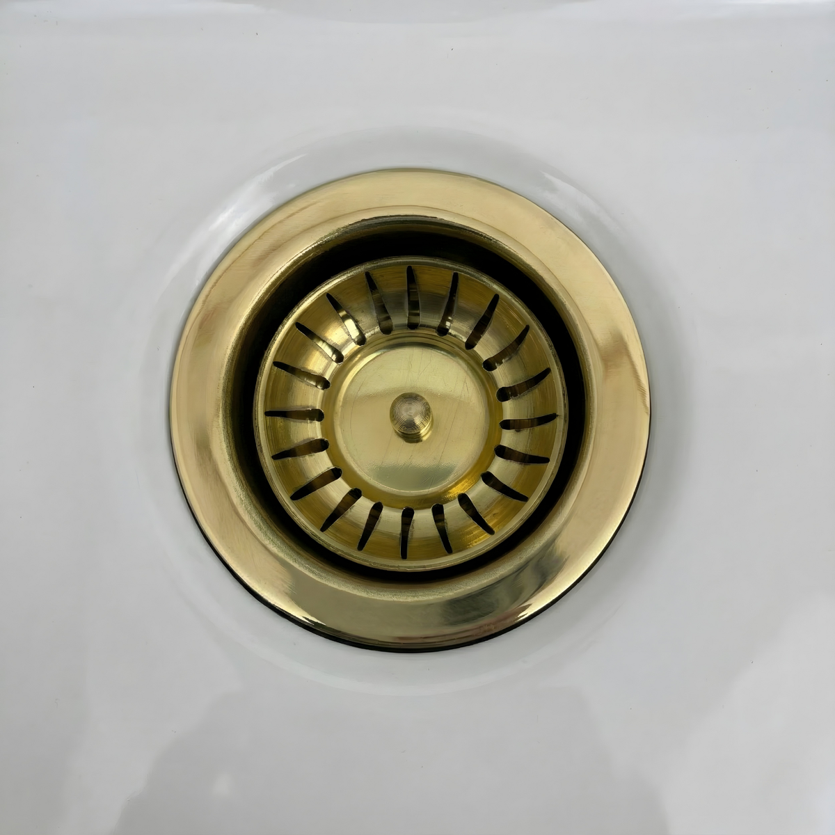 Unlacquered Brass Sink Strainer, Solid Brass Kitchen Sink Strainer - image 1