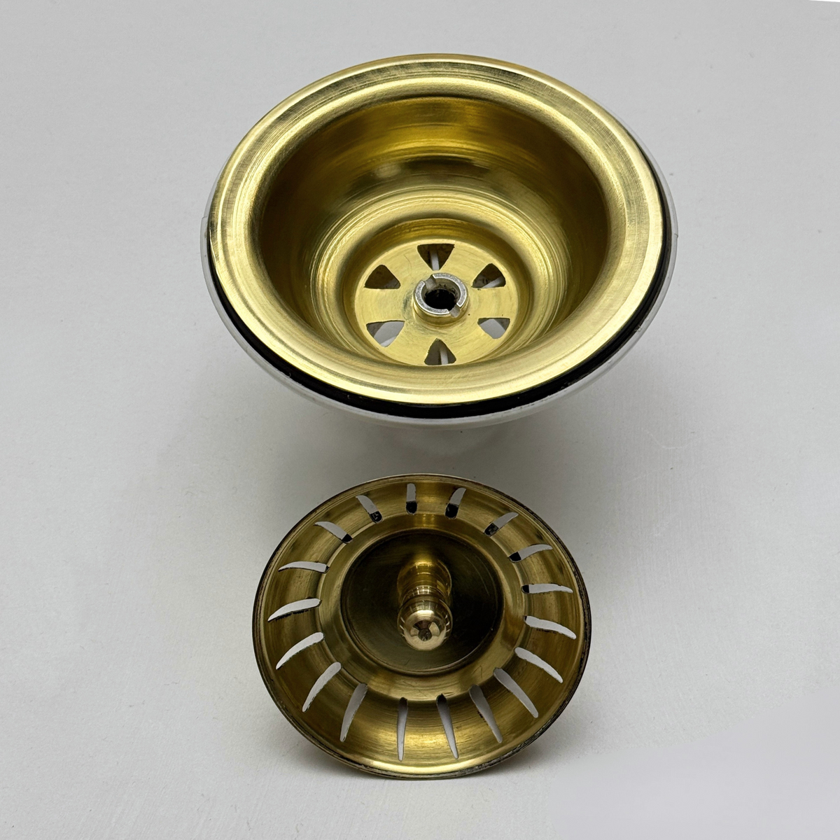 Unlacquered Brass Sink Strainer, Solid Brass Kitchen Sink Strainer - image 7