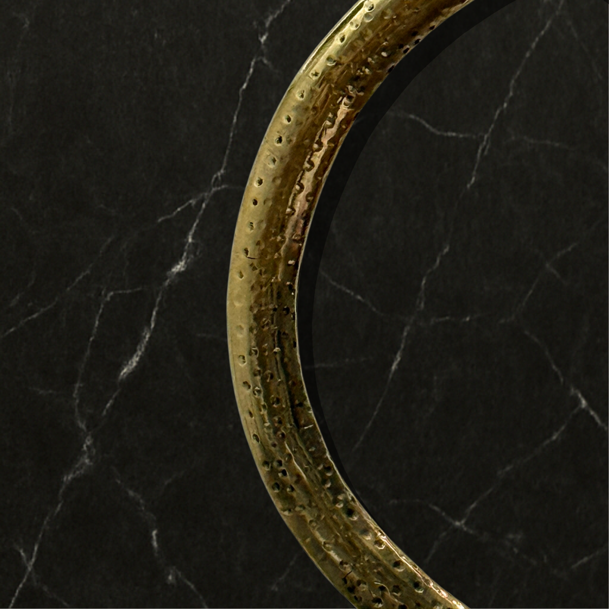 Unlacquered Brass Towel Holder, Brass Hammered Towel Hanger, Bathroom Wall Mounted Towel Ring - image 2